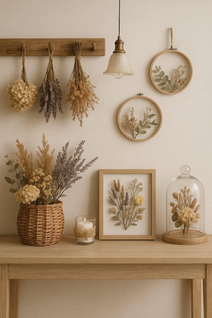 imagen muestra de 6 maneras de decorar con flores secas : ramos, arcos de madera y mucho más 