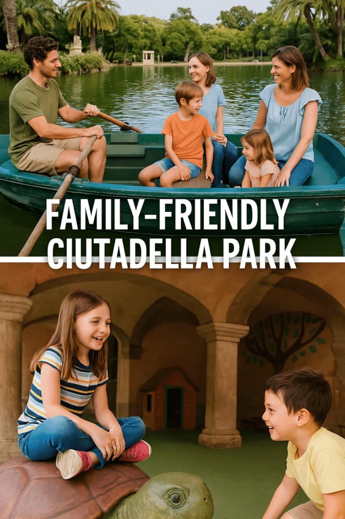 Parc de la Cuitadella is one of the biggest Barcelona attractios for families .La Ludo is the best things to do with kids in Barcelona